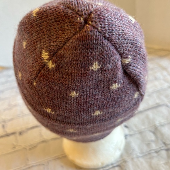 VINTAGE WIGWAM MILLS 100% PURE WOOL OUTER SHELL USA MADE WOMEN’S BEANIE PURPLE - Picture 3 of 7